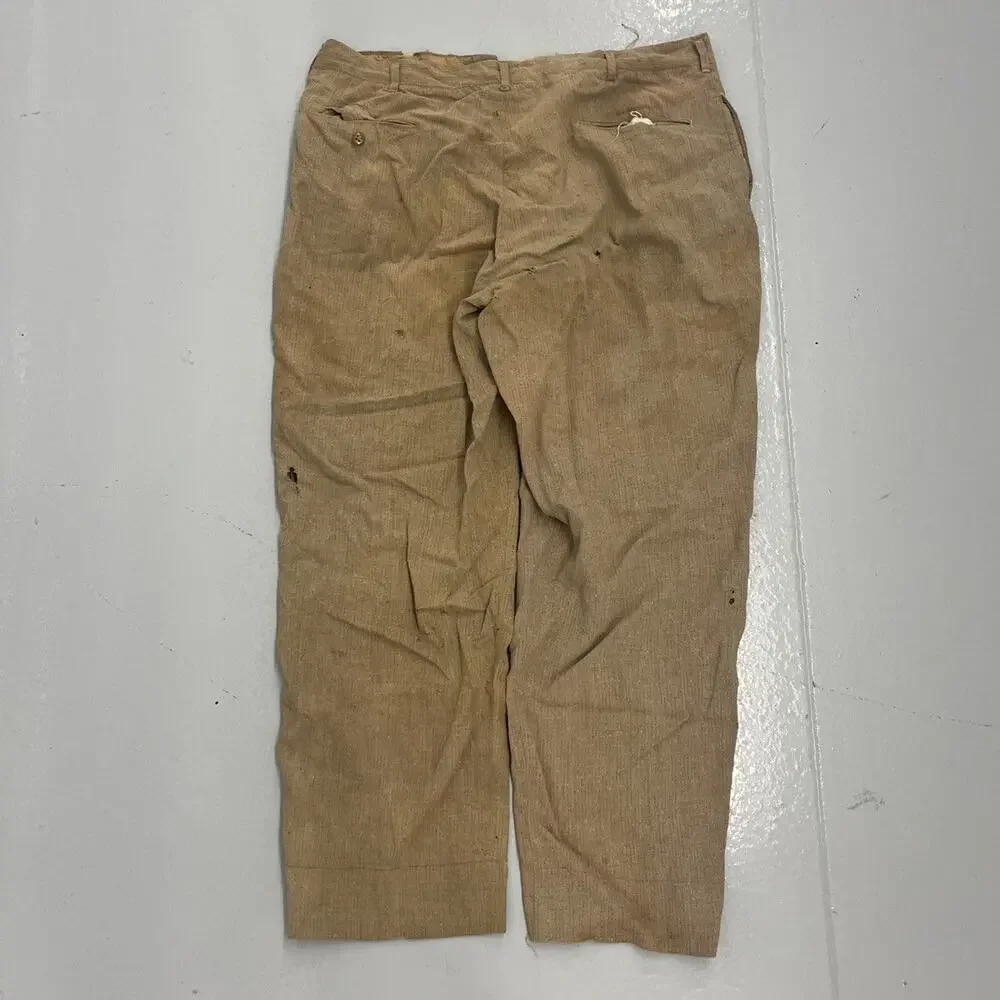 Vintage 50s Hubbard Brown Fleck Rayon Trousers 31x28